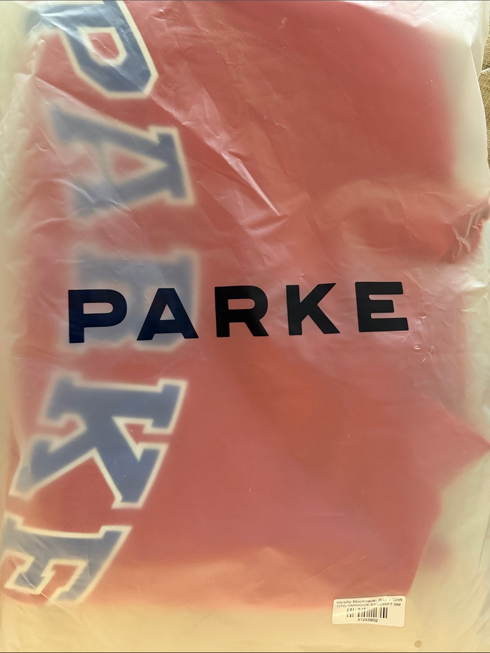 PARKE Coastal Collection 2026 Low Tide Varsity Mockneck Sweatshirt s/m - Picture 5 of 6